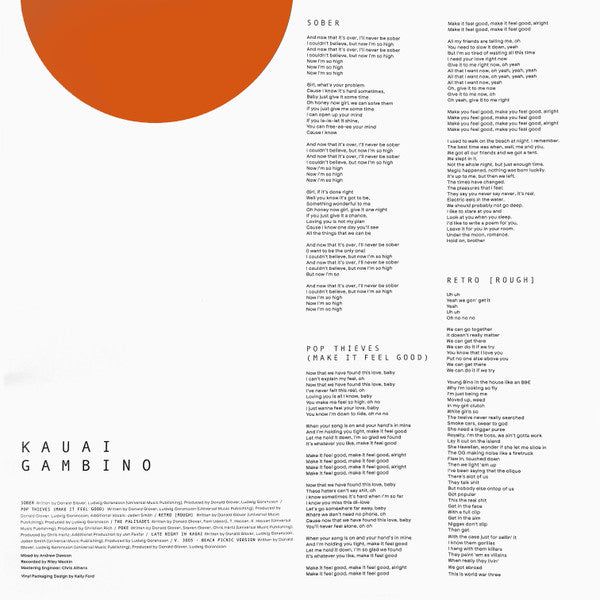 Childish Gambino With Jaden "The Boy" Smith - Kauai - Limited RSD Coloured Vinyl