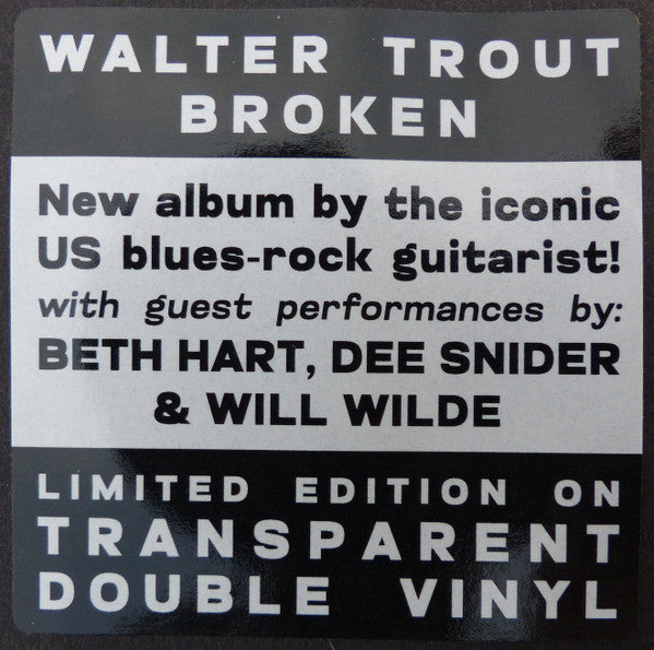 Walter Trout - Broken : Limited 2LP Transparent Vinyl