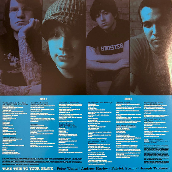 Fall Out Boy - Take This To Your Grave : Limited, Blue Jay, 20th Anniversary Vinyl