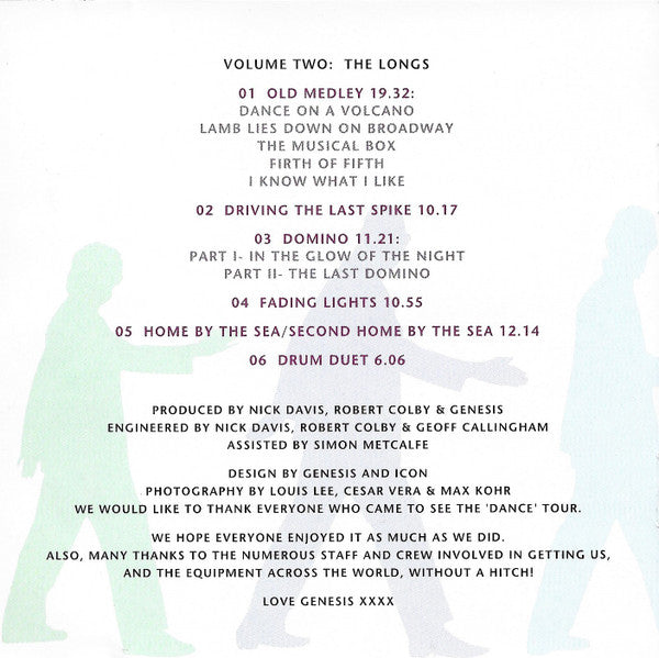 Genesis - Live / The Way We Walk (Volume Two: The Longs) : CD