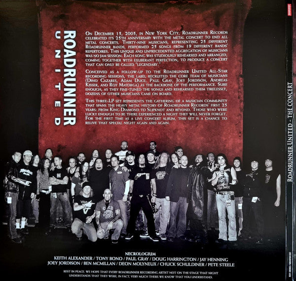 Roadrunner United - The Concert - Limited 3LP Red Vinyl
