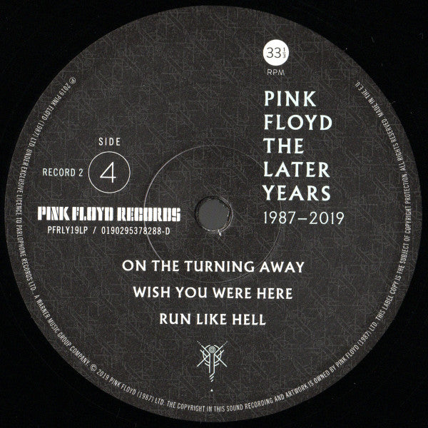 Pink Floyd - The Later Years 1987-2019 : 180g 2LP Vinyl