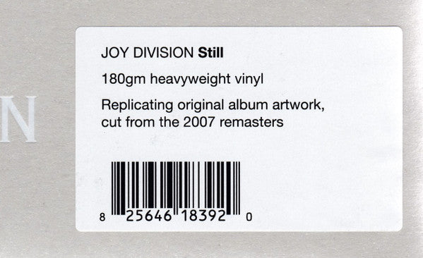 Joy Division - Still : Remastered 2LP 180g Vinyl