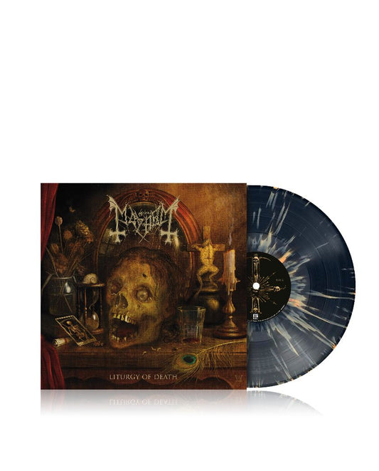 Mayhem - Liturgy of Death - Indies Exclusive Black/Apricot Splattered Vinyl