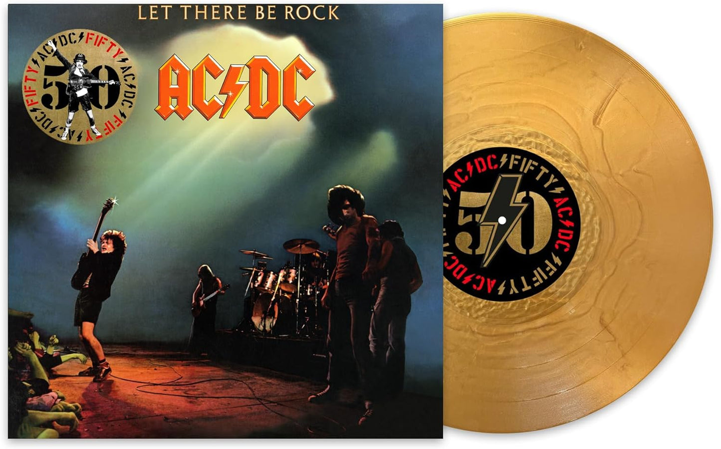 AC/DC - Let There Be Rock : 50th Anniversary gold vinyl re-issue