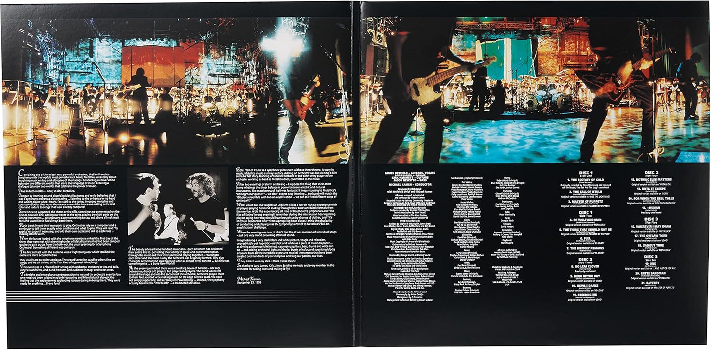 Metallica With Michael Kamen Conducting The San Francisco Symphony Orchestra: S&M 3LP