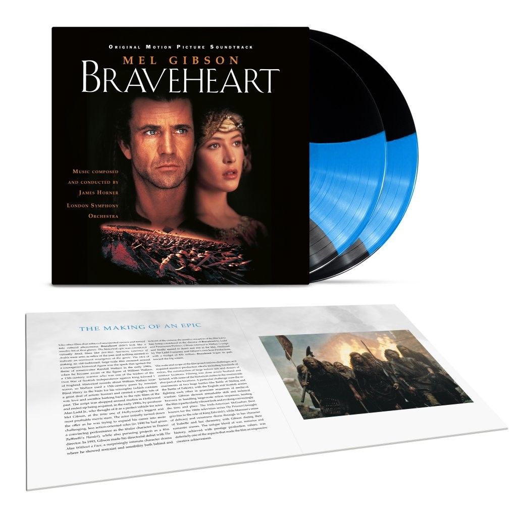 James Horner, London Symphony Orchestra - Braveheart (30th Anniversary Edition) 2LP Blue Streak Vinyl