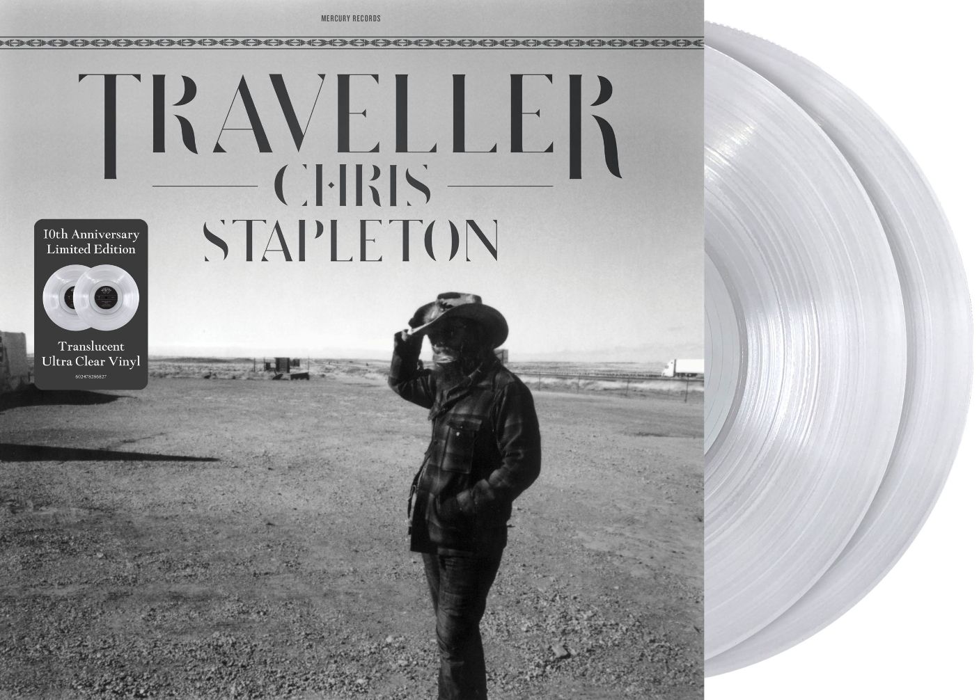 Chris Stapleton - Traveller (10th Anniversary) - 2LP [Indie Exclusive] Clear Vinyl
