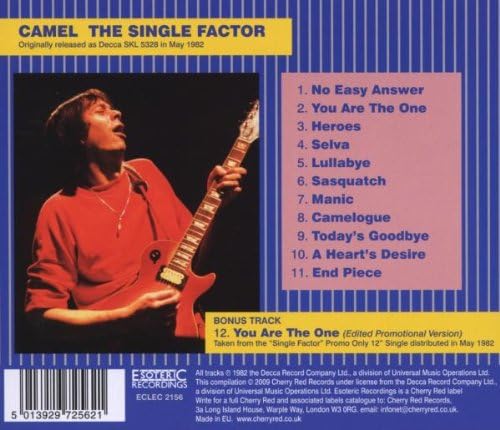 Camel - The Single Factor - Remastered CD