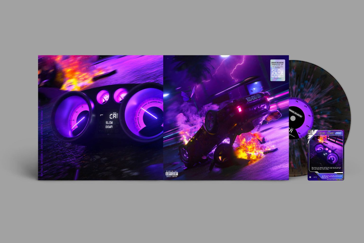 Chase Atlantic - Paradise -& Paradise [Black ice with pink and blue splatter] Vinyl