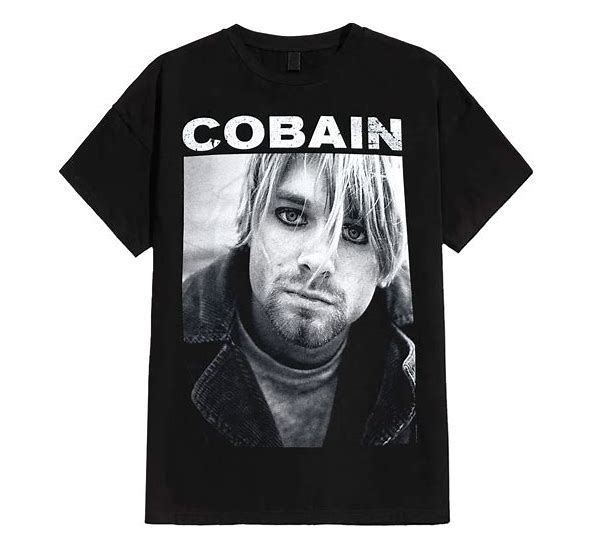 Kurt Cobain - Cobain - Black T-Shirt (Medium)