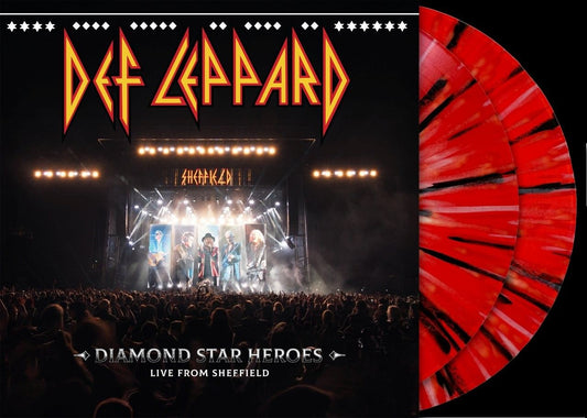 Def Leppard - Diamond Star Heroes Live From Sheffield - Black Red and White Splatter Vinyl