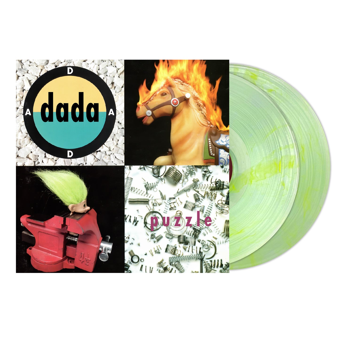 Dada - Puzzle - Remastered Expanded 2LP Green & Yellow "TROLL HAIR" Vinyl