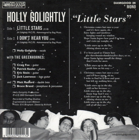 Holly Golightly & The Greenhornes ‎– Little Stars - Limited Edition Splatter 7" Vinyl