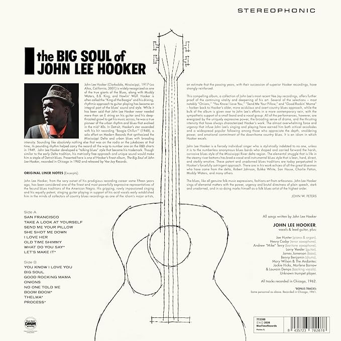 John Lee Hooker - The Big Soul - 140g Audiophile Vinyl