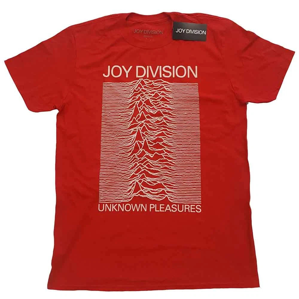 Joy Division - Unknown Pleasures - Red T-Shirt (XL)