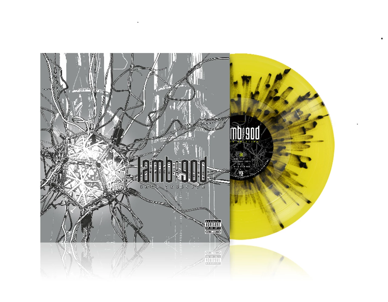 Lamb of God - Into Oblivion - Transparent Yellow & Black splatter Vinyl