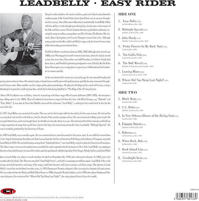 Leadbelly - Easy Rider - 180g Vinyl