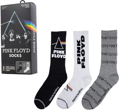 Pink Floyd - Perri's - Pink Floyd - Crew Socks (Assorted Styles 3 Pack Gift Box)