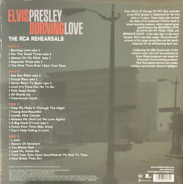 Elvis Presley - Burning Love (The RCA Rehearsals) RSD 50th Anniversary Vinyl