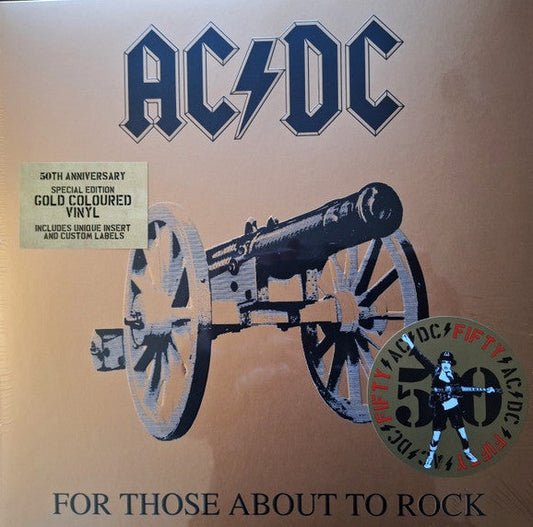 AC/DC - For Those About To Rock : 50th Anniversary Edition Gold Vinyl