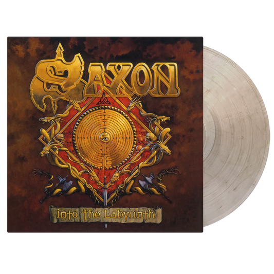 Saxon - Into The Labyrinth - Limited, Numbered, Clear & Black Marble Vinyl