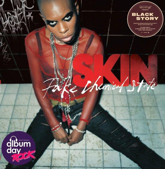 SKIN - Fake Chemical State - Red, Black Splatter Vinyl