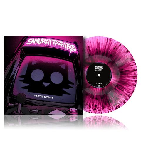 Samurai Pizza Cats - Press Start - Ltd Pink-Lilac Splatter LP with 8 Page Booklet