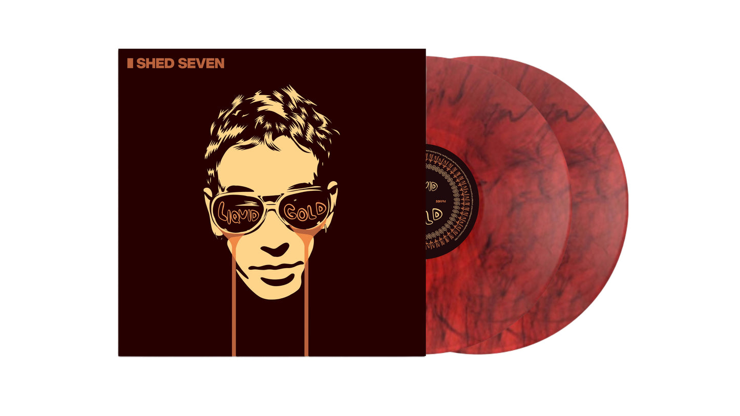 Shed Seven - Liquid Gold - Black / Red Marbled Vinyl
