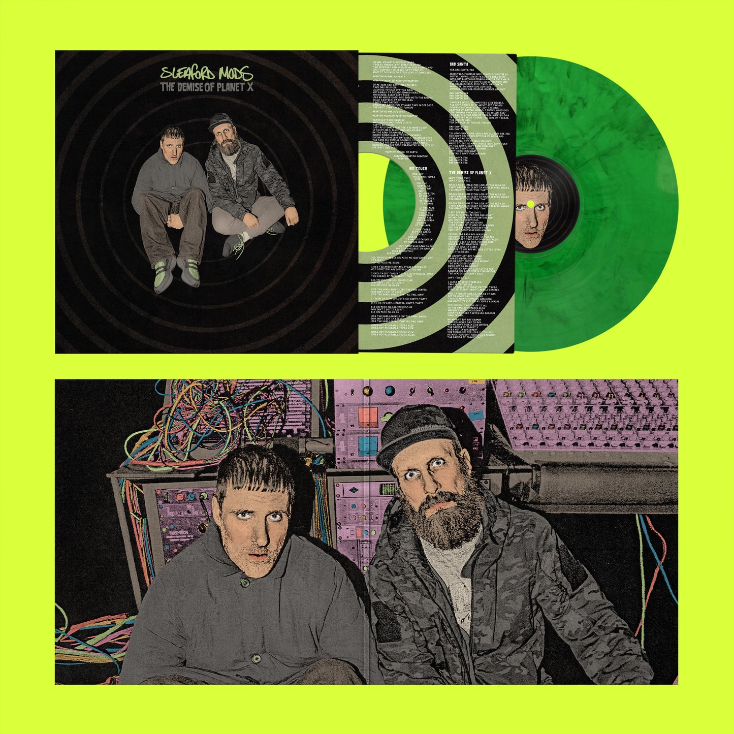 Sleaford Mods - The Demise Of Planet X - Neon Green Marble Vinyl