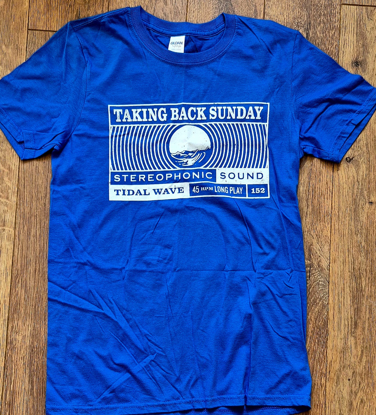 Taking Back Sunday - Stereophonic Sound - Tidal Wave - Blue T-Shirt (Small)