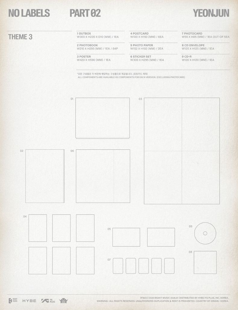 YEONJUN (TXT) - NO LABELS: PART 02 (THEME 3) - LIMITED EDITION CD