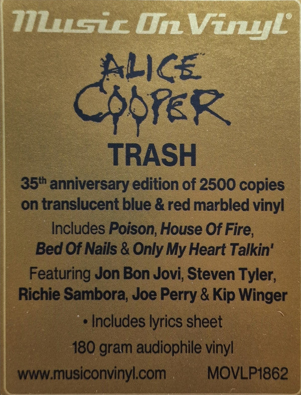 Alice Cooper - Trash - 180g Blue, Red Marbled Vinyl