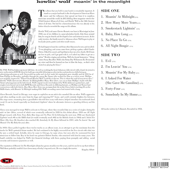 Howlin' Wolf - Moanin' In The Moonlight - 180g Vinyl