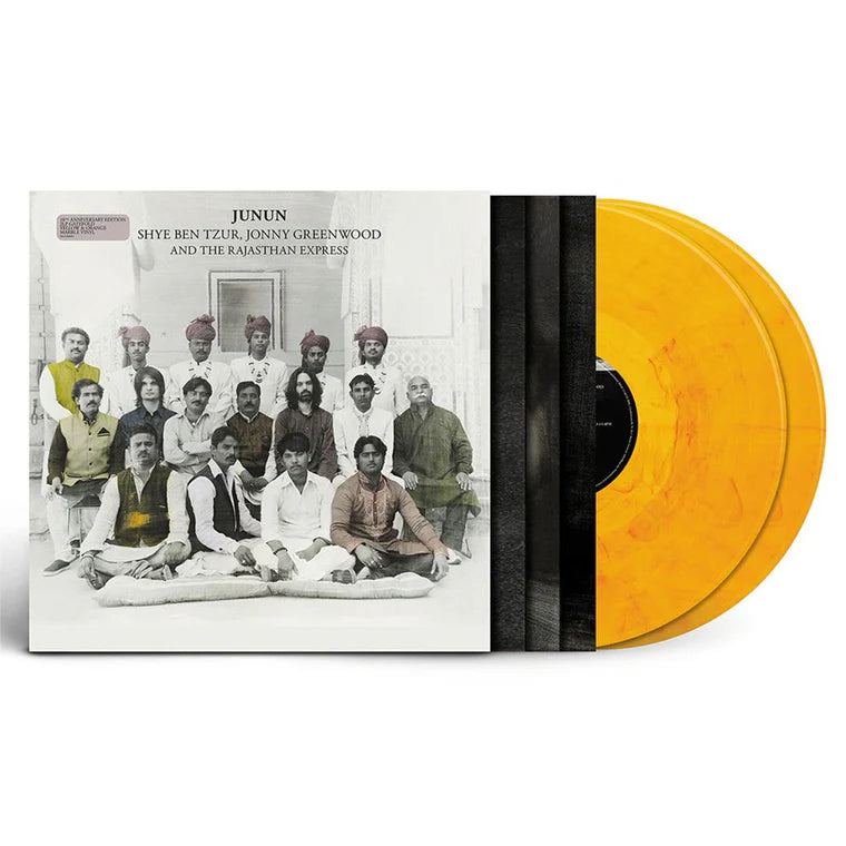 Shye Ben Tzur, Jonny Greenwood, and The Rajasthan Express - Jun Jun - 2LP Yellow & Orange Marble Vinyl