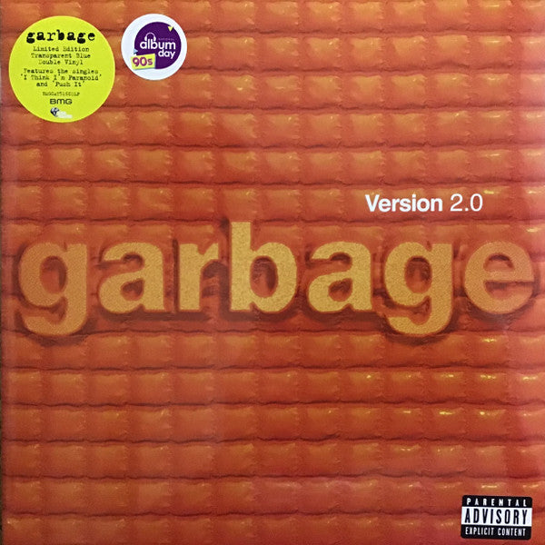 Garbage - Version 2.0 - Limited 2LP Transparent Blue Vinyl