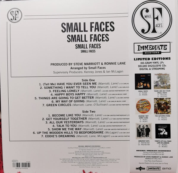 Small Faces - Small Faces (LP, Album, Mono, Ltd, RE, Whi)