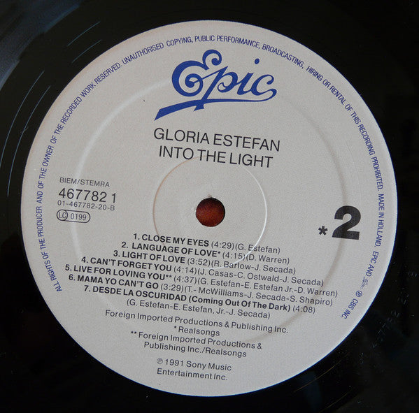 Gloria Estefan - Into The Light (LP, Album)