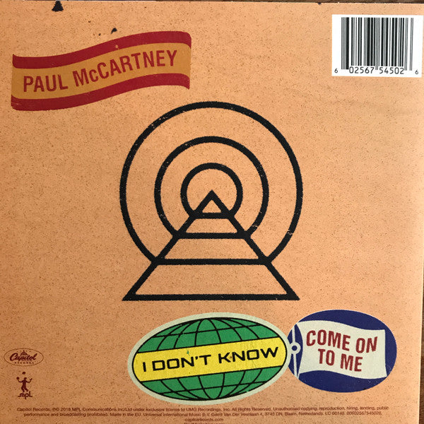 Paul McCartney - I Don't Know / Come On To Me (7", RSD, Single, Ltd)