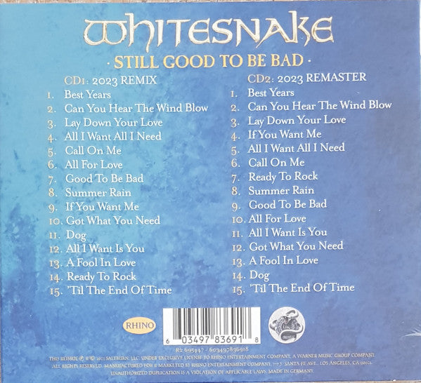 Whitesnake - Still Good To Be Bad: Remastered Deluxe 2CD