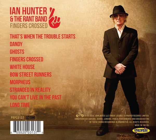 Ian Hunter & The Rant Band - Fingers Crossed (LP, Album, 180)