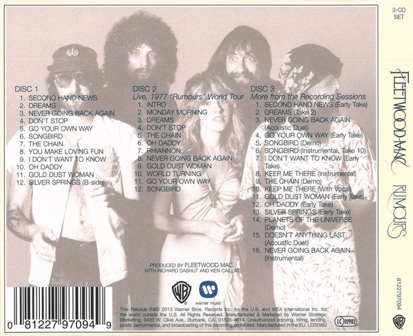 Fleetwood Mac - Rumours  (3xCD, Album, RE, RM, Exp)