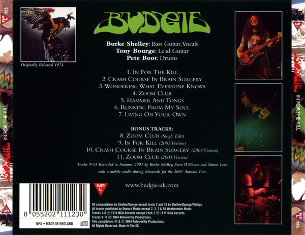 Budgie - In For The Kill (CD, Album, RE, RM)