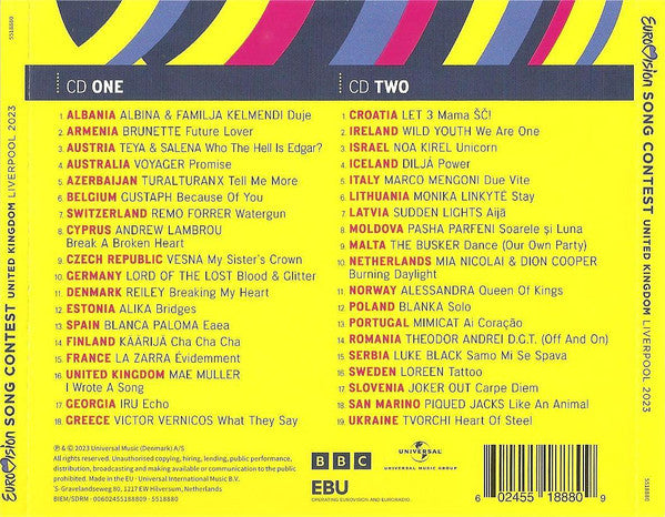 Various - Eurovision Song Contest United Kingdom Liverpool 2023 - United By Music (2xCD, Album, Comp)