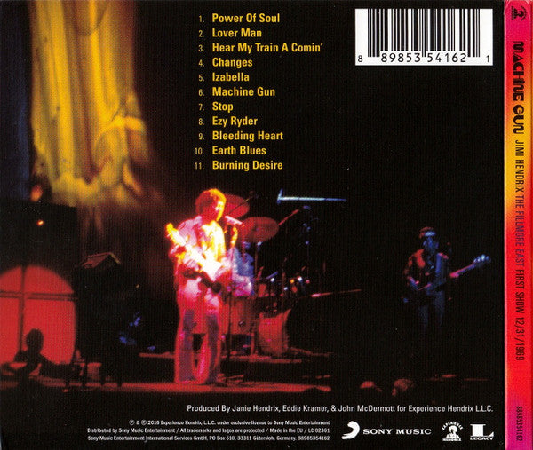 Jimi Hendrix - Machine Gun: The Fillmore East First Show 12/31/1969 : CD