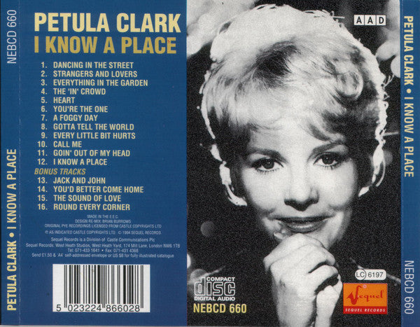 Petula Clark - I Know A Place (CD, Album, RE)