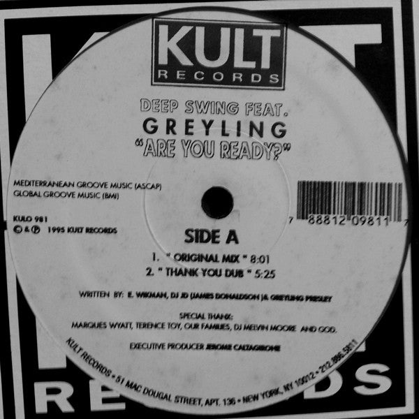 Deep Swing Feat. Greyling* - Are You Ready? (12")