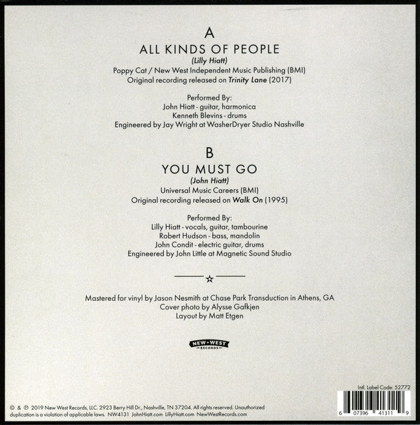 John Hiatt & Lilly Hiatt - All Kinds Of People / You Must Go (7", RSD, Ltd)