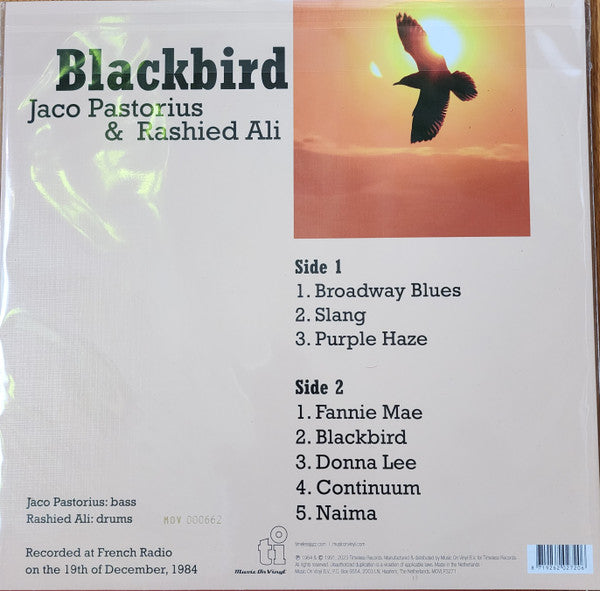 Jaco Pastorius & Rashied Ali - Blackbird - Limited Numbered, Yellow Vinyl