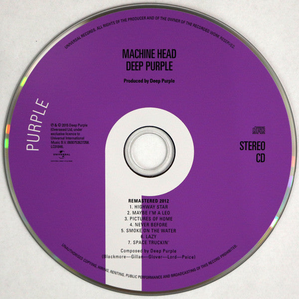 Deep Purple - Machine Head - Remastered CD